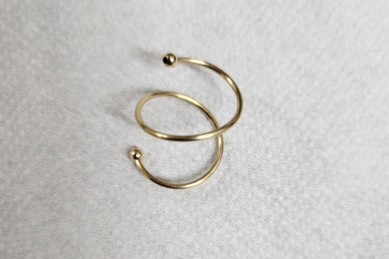 Double Spiral Hoop Earring