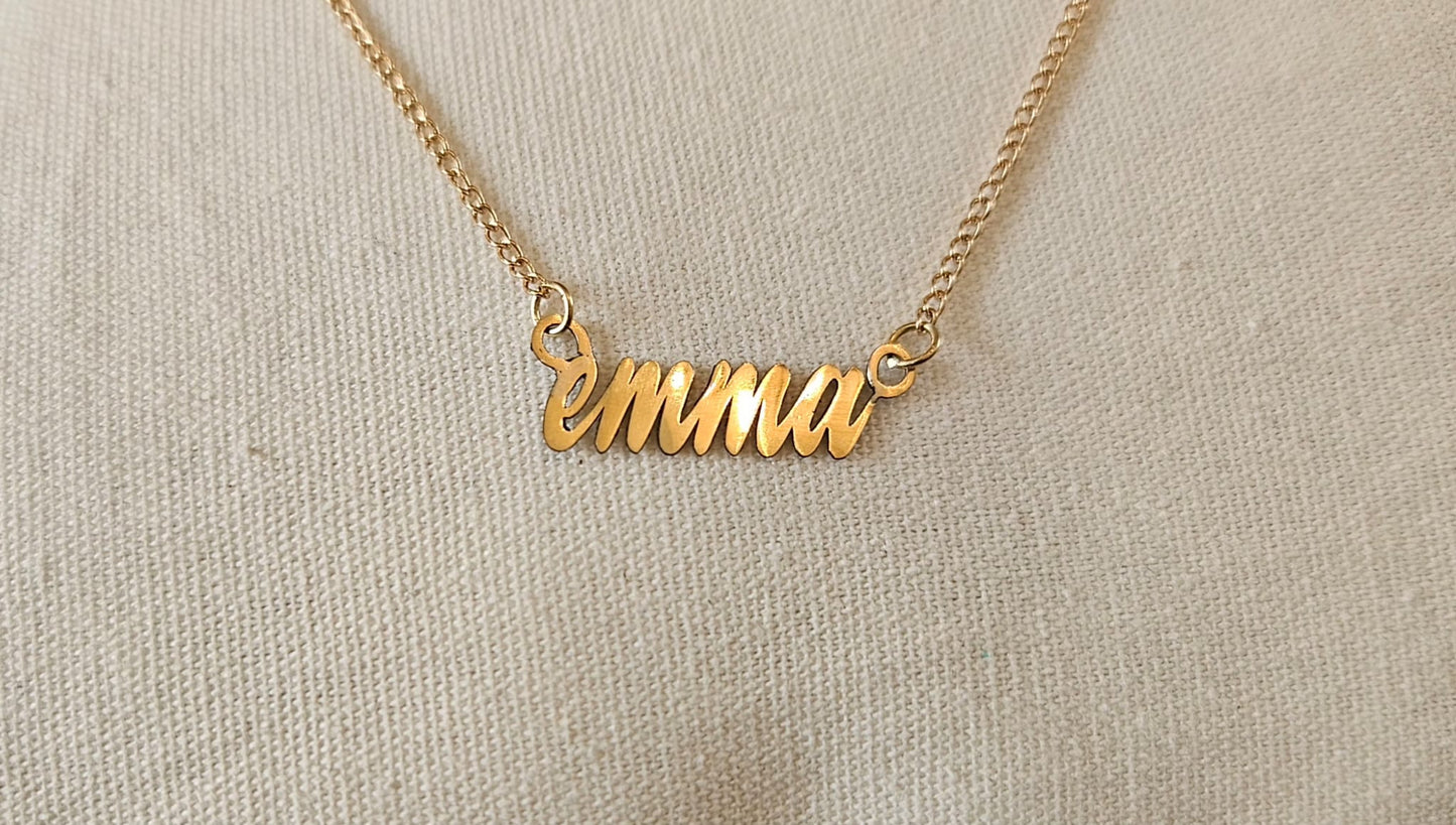 Solid Gold Personalised Name Pendant Necklace