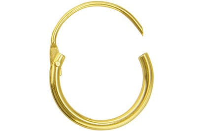 Solid Gold Hoop Earring