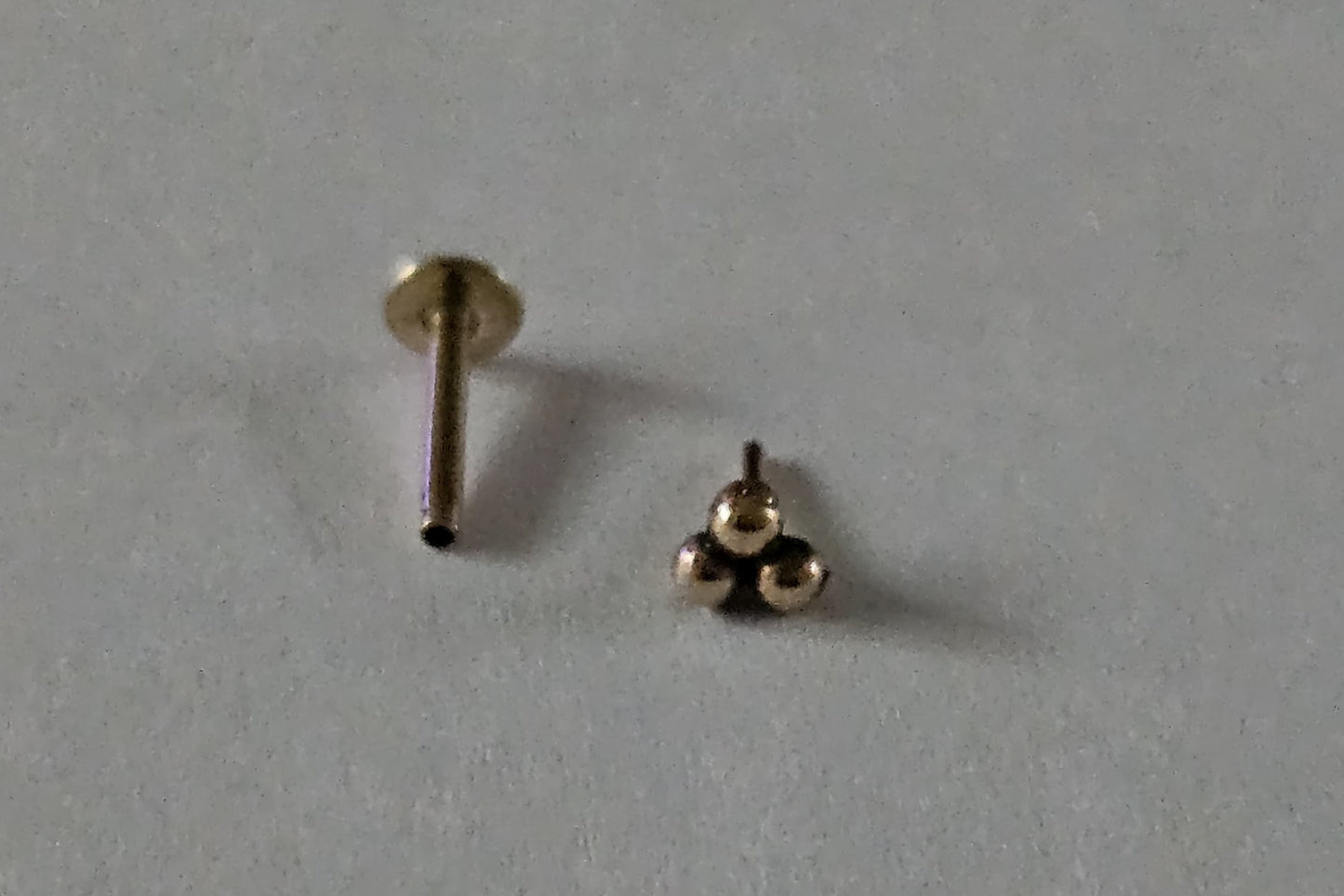 Triple Sphere Dot Stud Flatback Earring