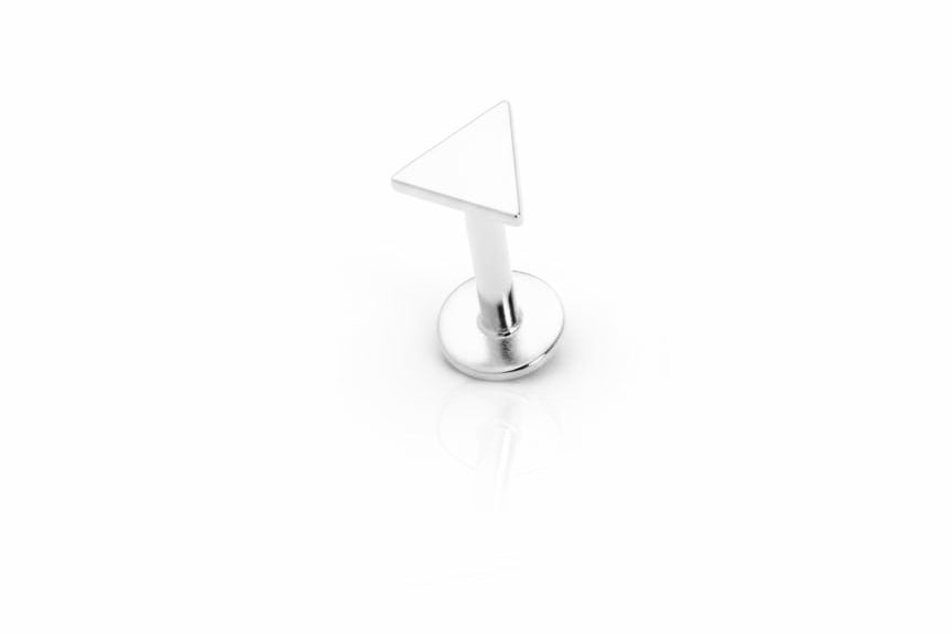 Pyramid Triangle Stud Earring