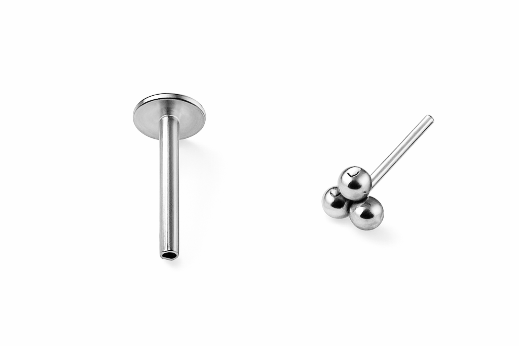 Triple Sphere Dot Stud Flatback Earring