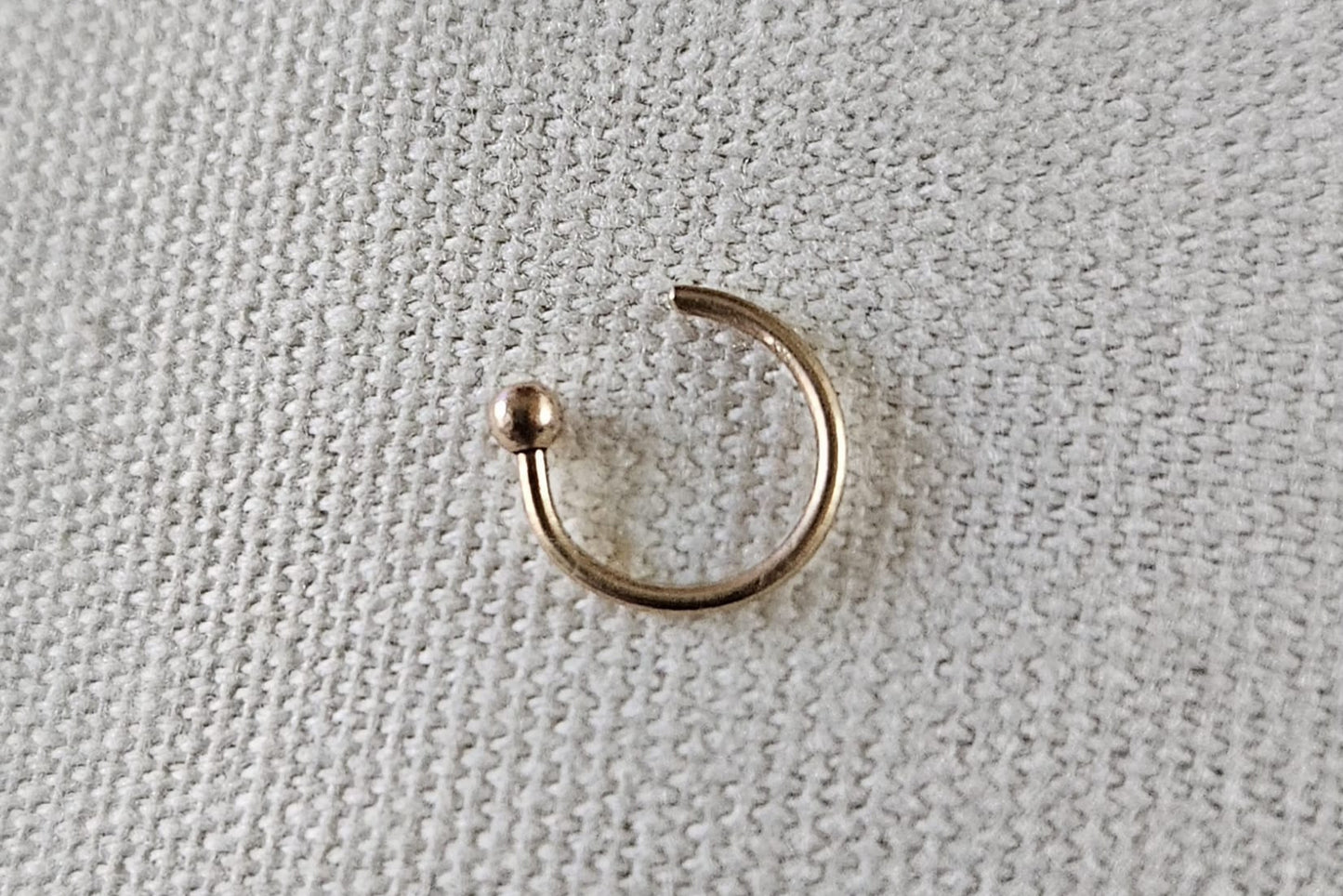 Solid Gold Sphere Huggie Hoop Earring