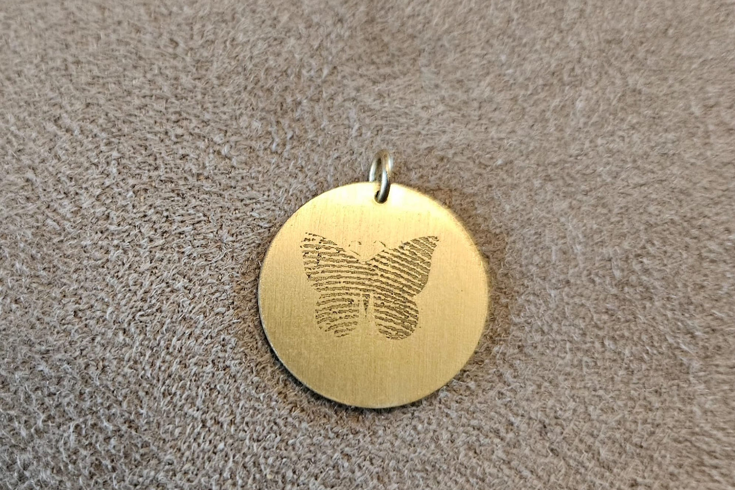 Personalised Solid Gold Fingerprint Pendant