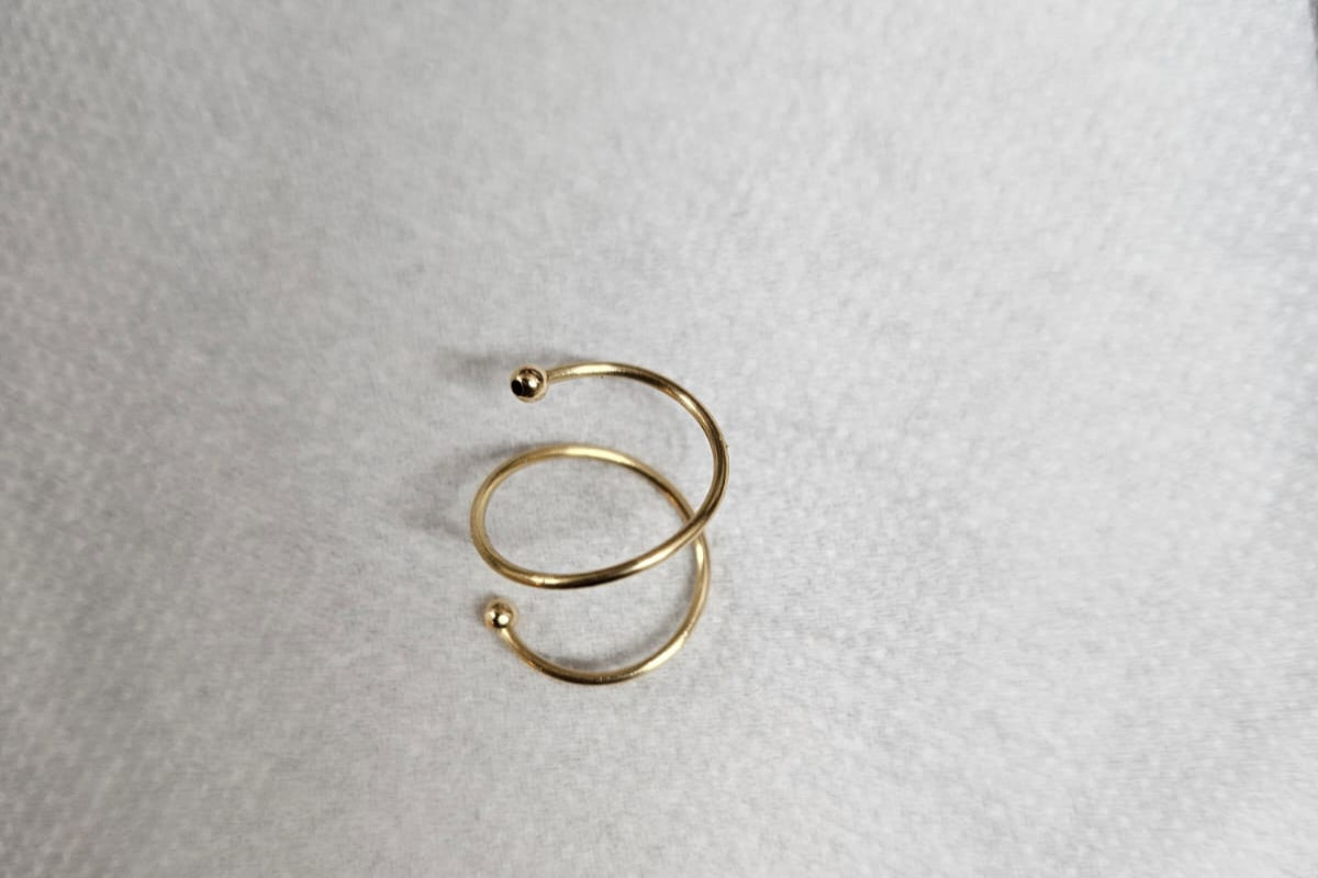 Double Spiral Hoop Earring