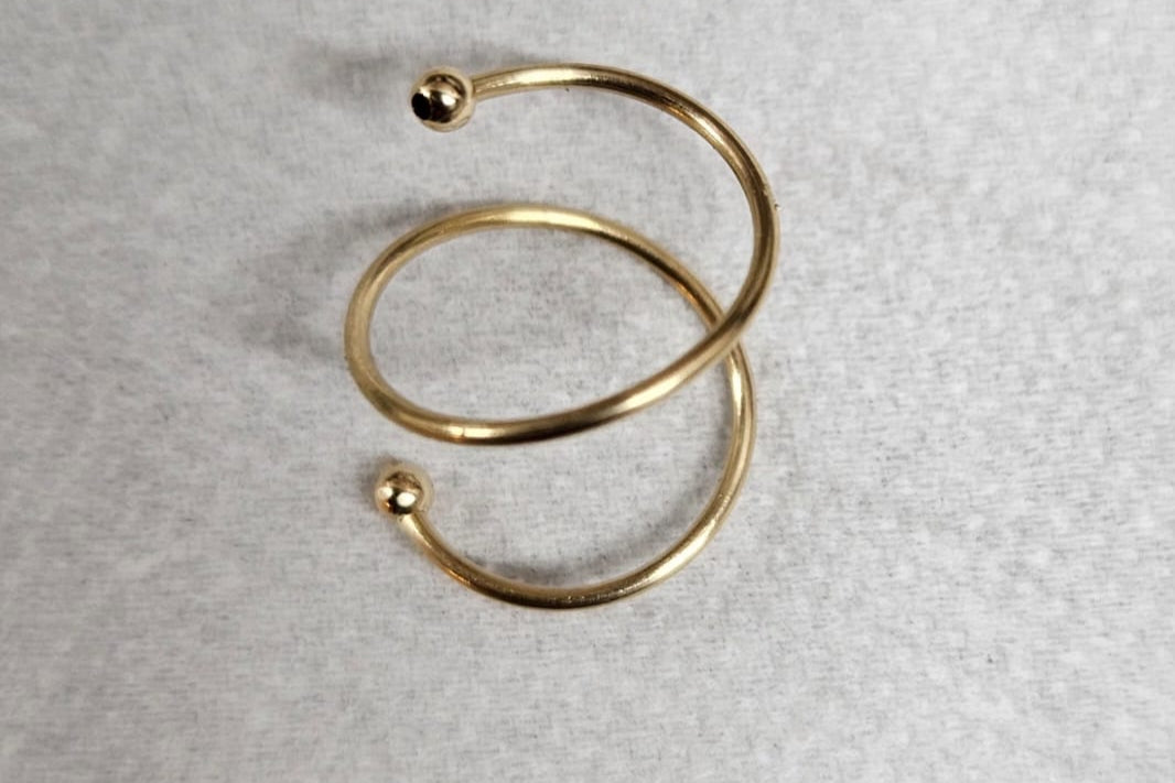 Double Spiral Hoop Earring