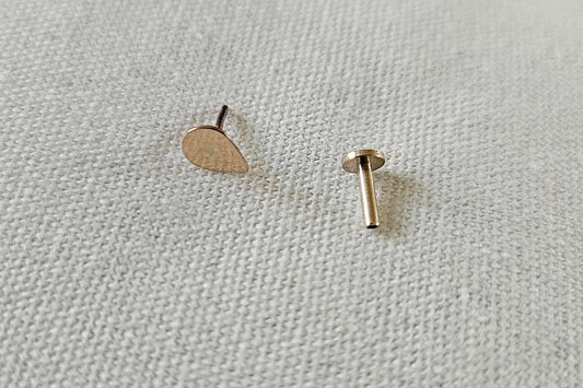 Raindrop Flatback Threadless Stud Earring