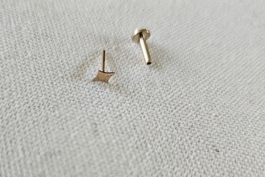 Diamond Shaped Labret Stud Earring