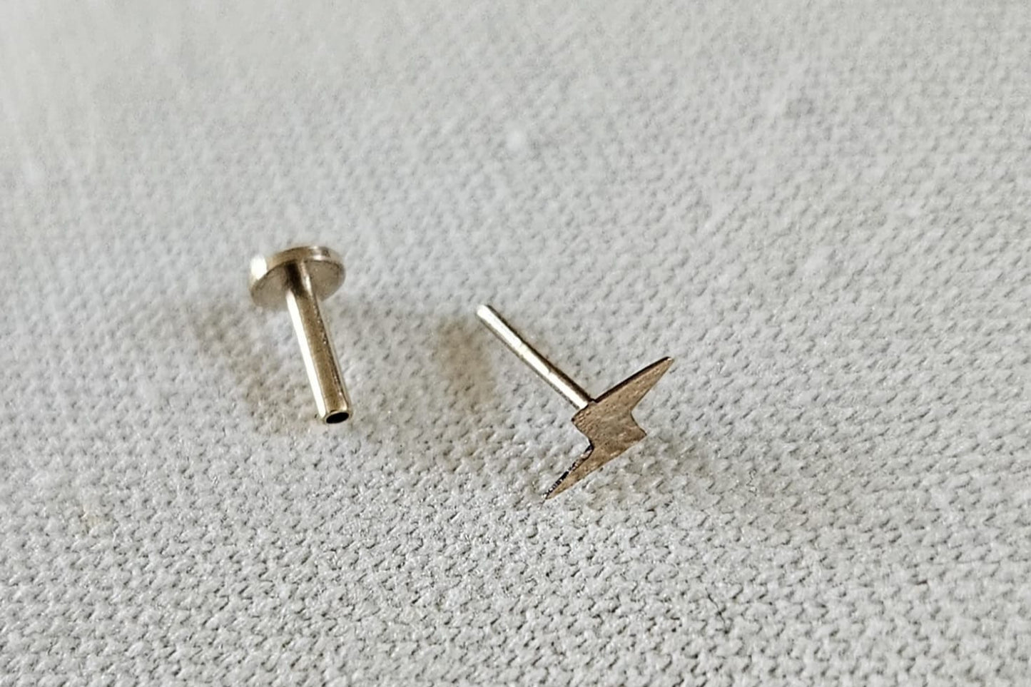 Lightening Bolt Labret Stud Earrings