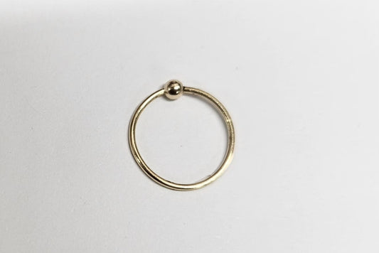Solid Gold Hoop Nose Ring/ Earring