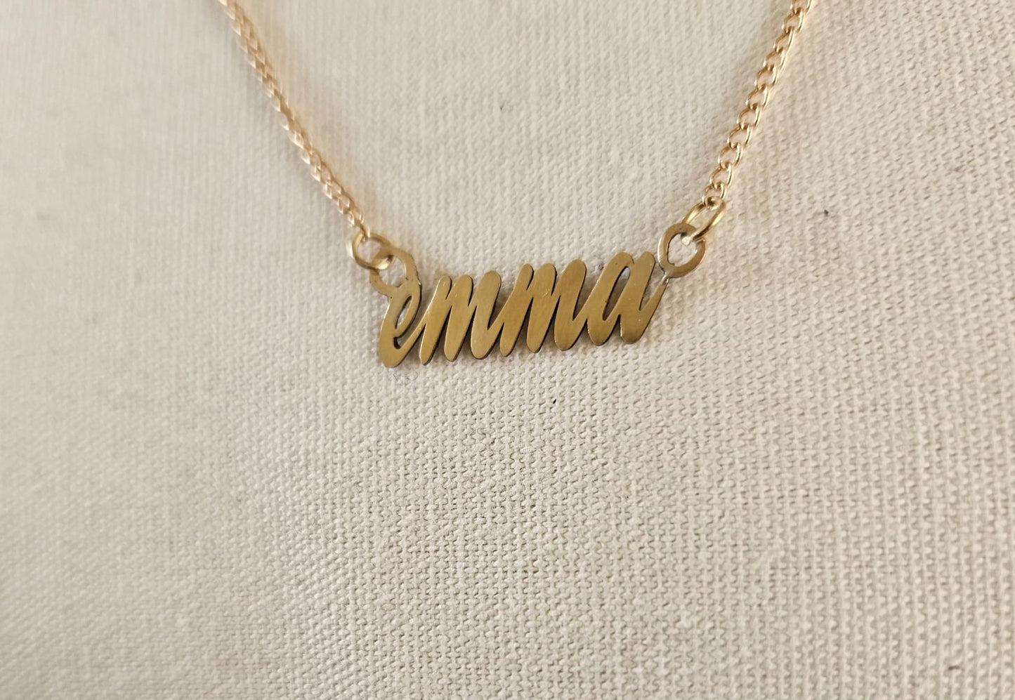 Solid Gold Personalised Name Pendant Necklace