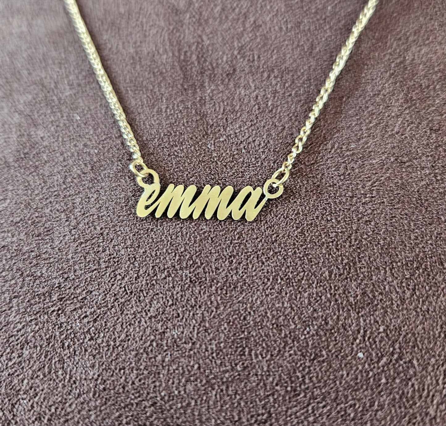 Solid Gold Personalised Name Pendant Necklace