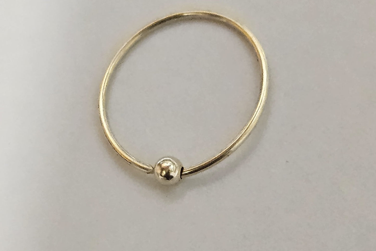 Solid Gold Hoop Nose Ring/ Earring
