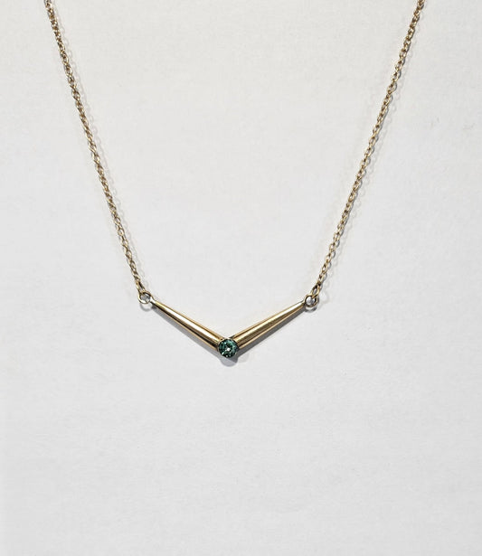 Solid Gold Spike Pendant