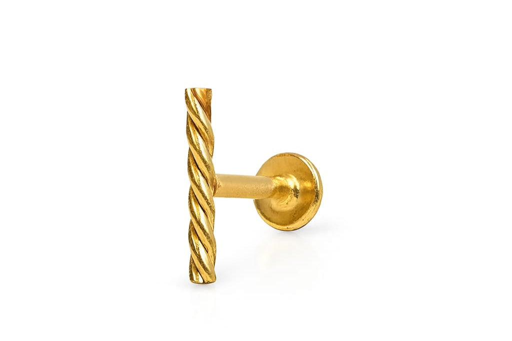 Round Bar Labret Stud Earring