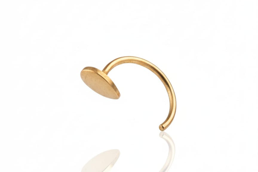 Solid Gold Half Open Raindrop Hoop Earring