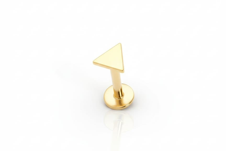 Pyramid Triangle Stud Earring