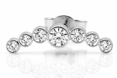 Solid Gold Cartilage Crescent Stud