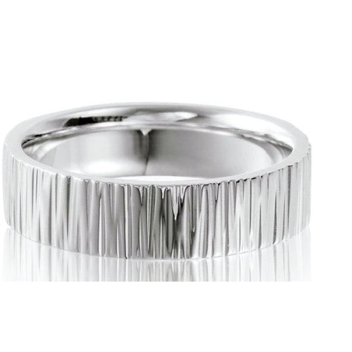 Tree Bark Platinum Ring