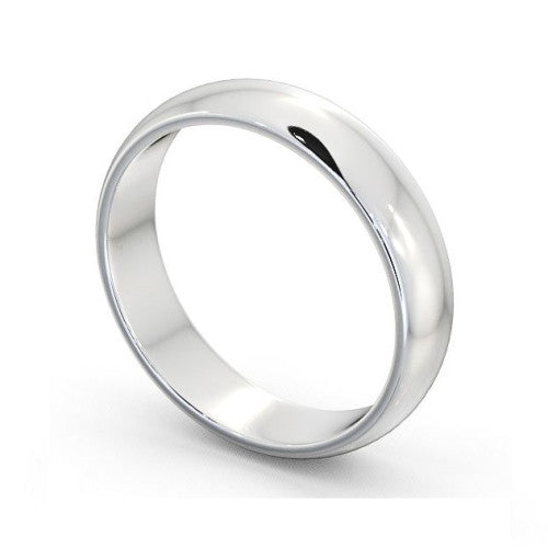 D-Shape Platinum Ring