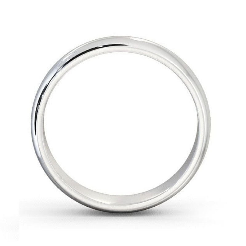 D-Shape Platinum Ring