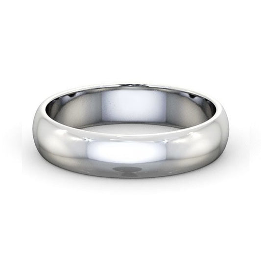 D-Shape Platinum Ring