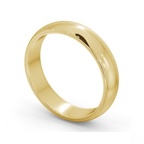 D-Shape Yellow Gold Ring