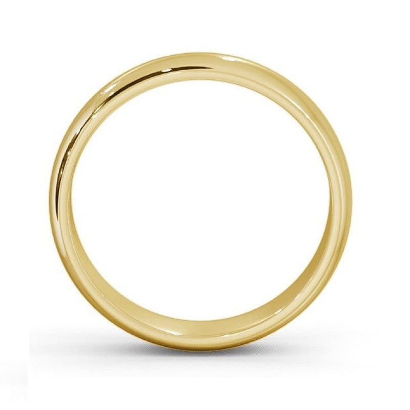 D-Shape Yellow Gold Ring