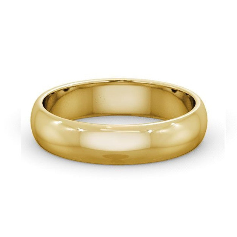 D-Shape Yellow Gold Ring