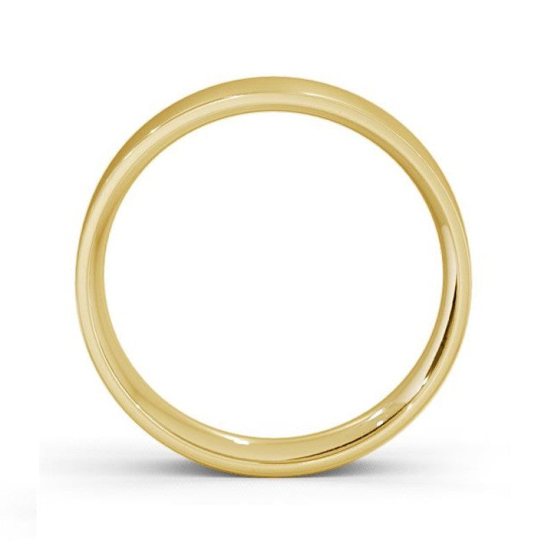 Flat Court Ring Yellow Gold