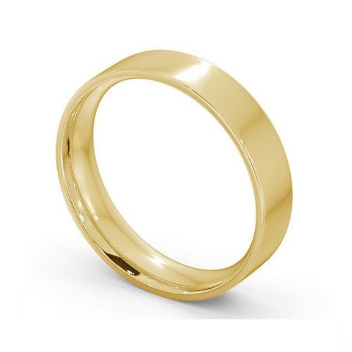 Flat Court Ring Yellow Gold