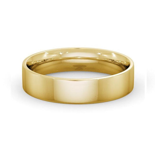 Flat Court Ring Yellow Gold