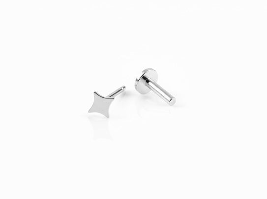 Diamond Shaped Labret Stud Earring