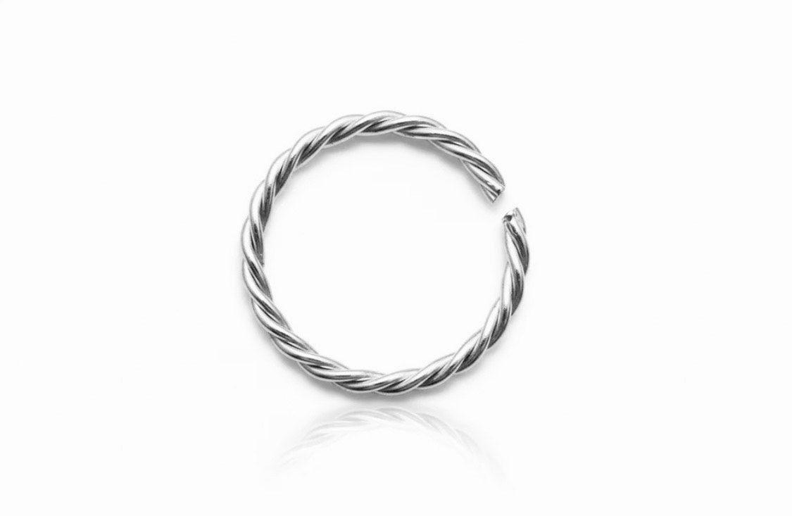 Twisted Wire Gold Nose Hoop Ring