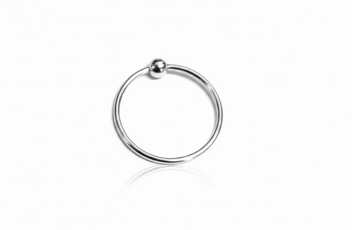 Solid Gold Hoop Nose Ring/ Earring