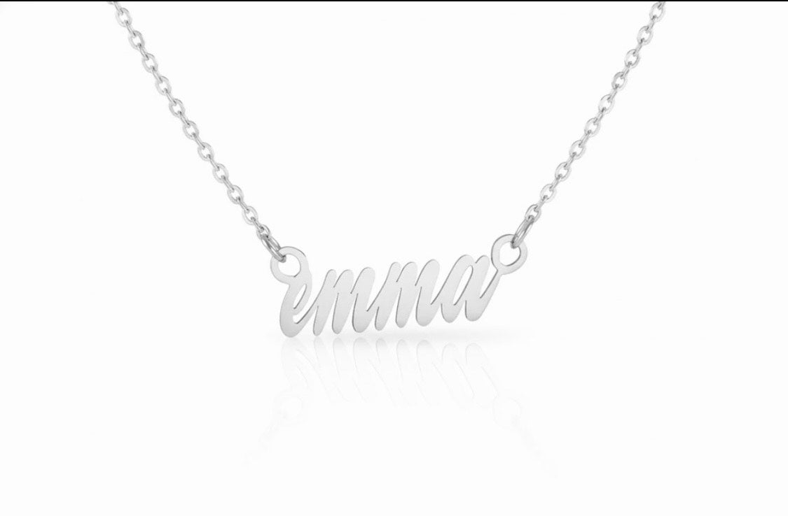 Solid Gold Personalised Name Pendant Necklace