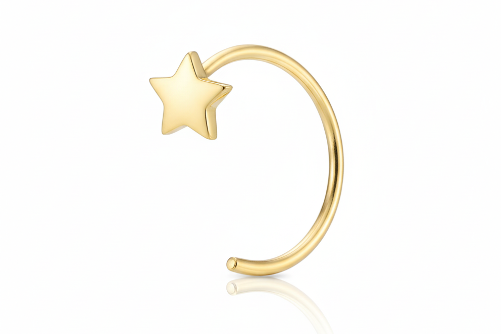 Solid Gold Star Nose Screw