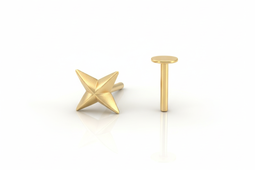North Star Labret Stud Earring