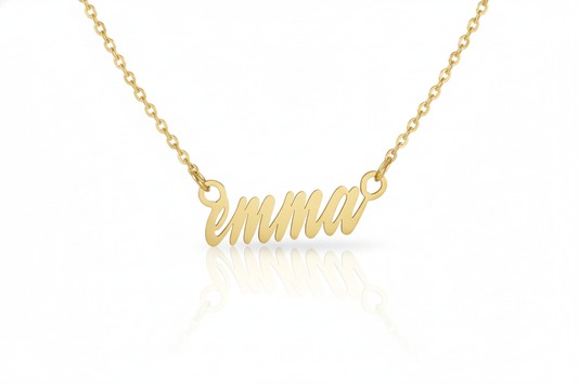 Solid Gold Personalised Name Pendant Necklace