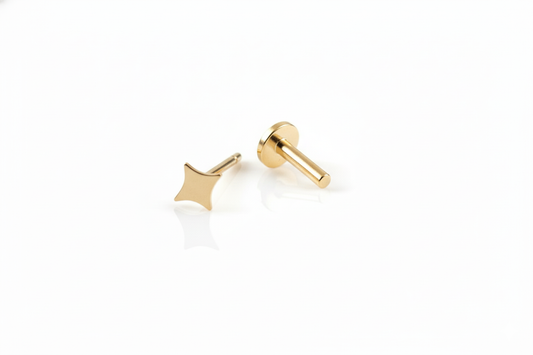 Diamond Shaped Labret Stud Earring