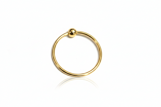 Solid Gold Hoop Nose Ring/ Earring