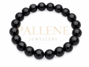 Black Agate Beaded Bracelet