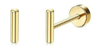 Round Bar Labret Stud Earring