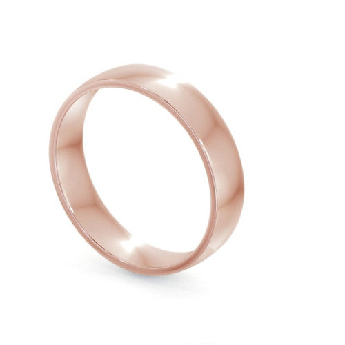 Flat Sided Court Rose Gold Ring