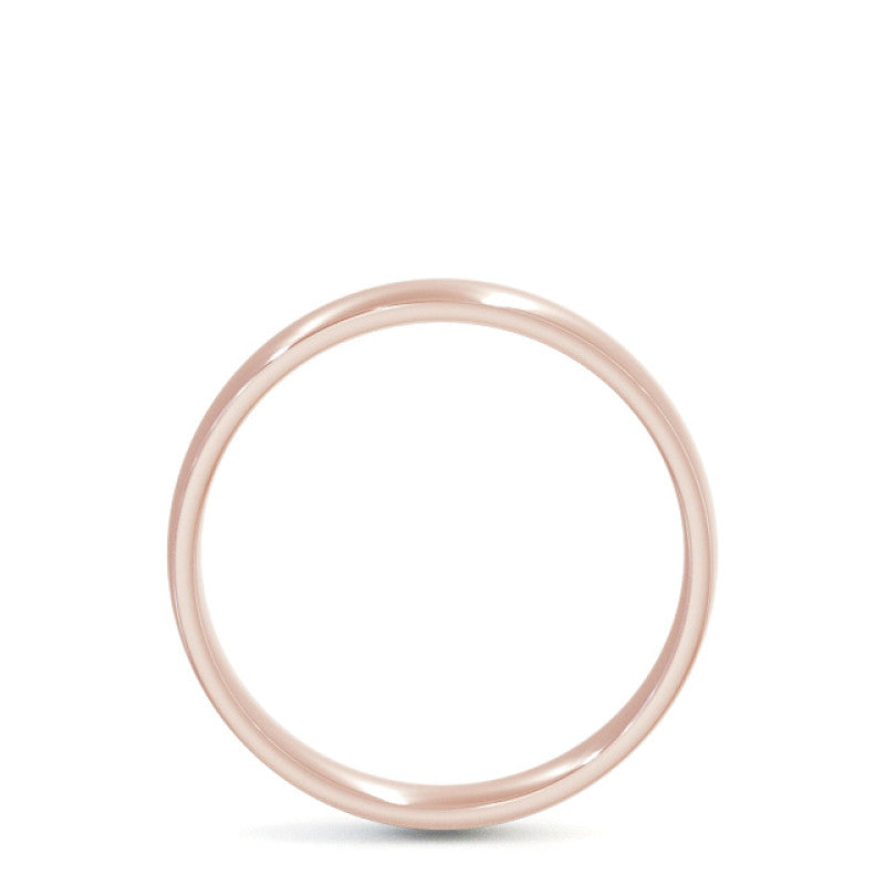 Flat Sided Court Rose Gold Ring