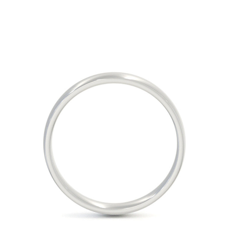 Flat Sided Court White Gold Ring