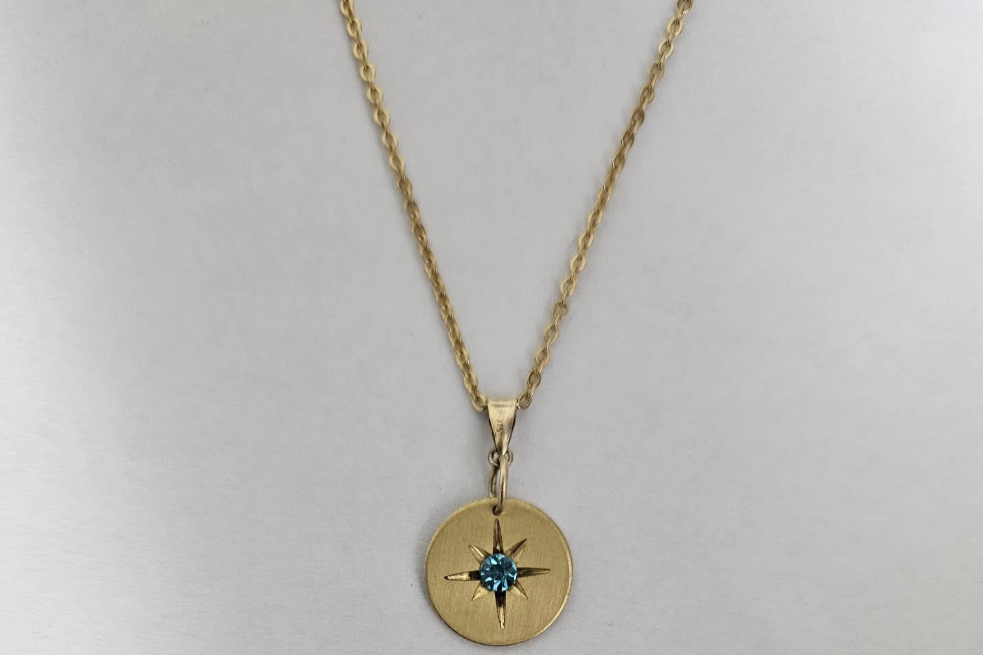 Gold Star Disc Pendant