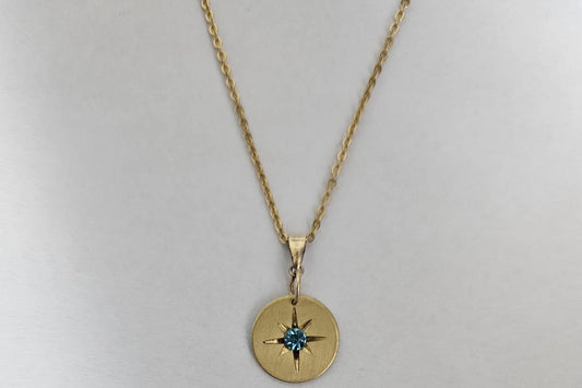 Gold Star Disc Pendant