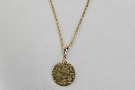 Bark Effect Disc Pendant