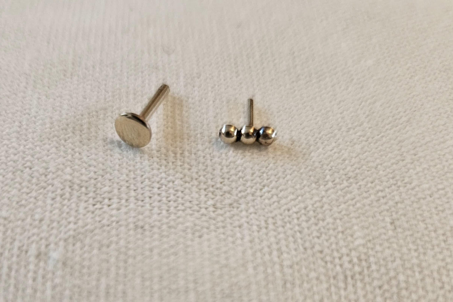 3 Dot Gold Stud Earring